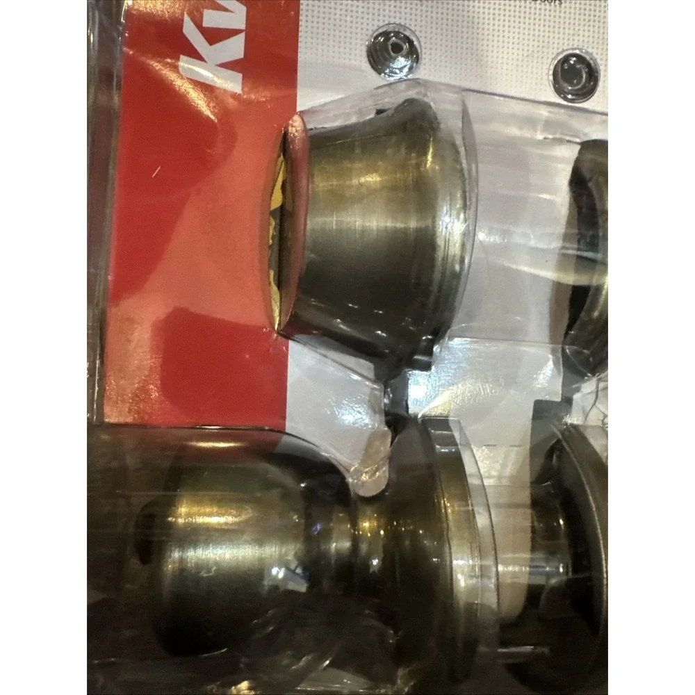 Kwikset Tylo Antique Brass Entry Knob and Double Cylinder Deadbolt‎ Combo 695t 5